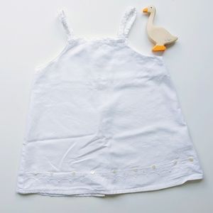 18-24 month White Denim Button Up Dress